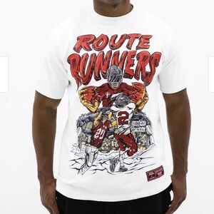 ROUTE RUNNERS x LORD WOLF Limited Edition White Graphic T-Shirt Amari Cooper 2XL